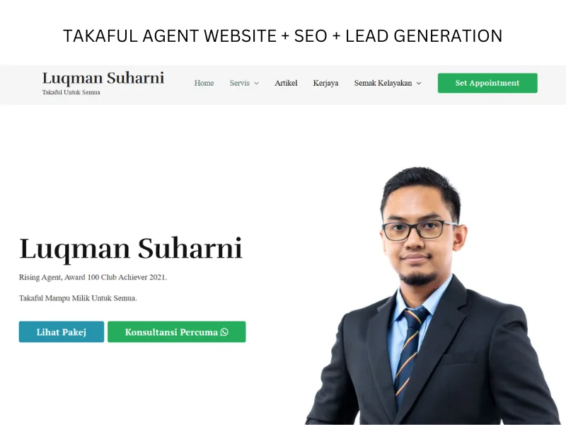 takaful agent website seo lead generation